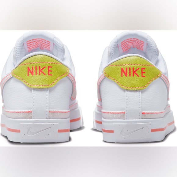 Nike Court Legacy Next Nature- Hot Punch Contrast Stitch Sneakers - Picture 14 of 16